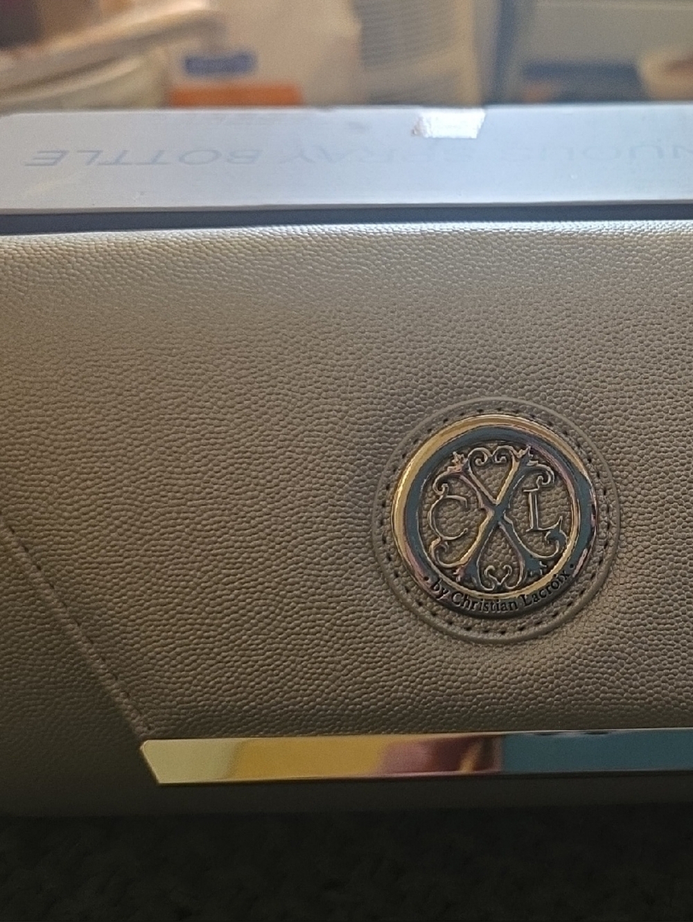 CXL by Christian Lacroix Silver Clutch with Detachable Chain